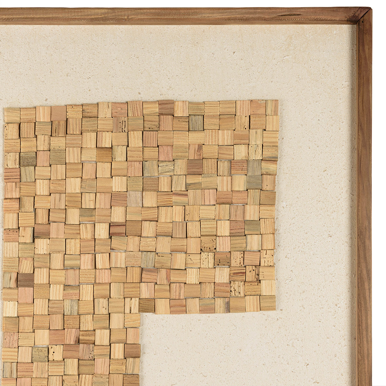 Macabane Décoration murale Mosaïque beige/noir - 82x122 cm