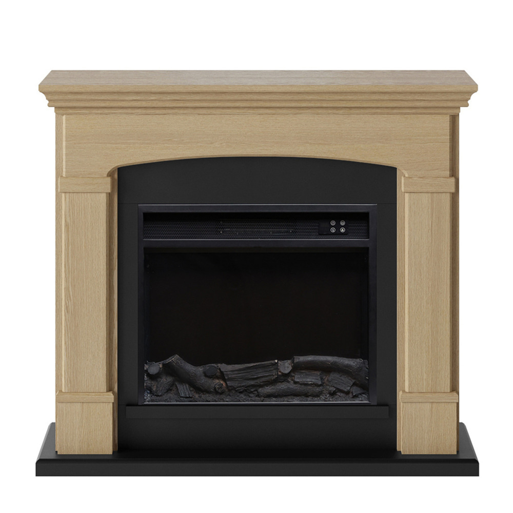Cheminee murale 1500w caminetto fuego monica oak