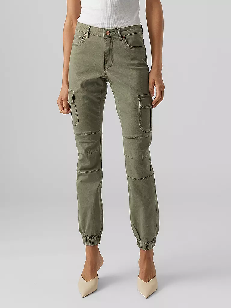 VERO MODA Cargohose VMIVY olive
