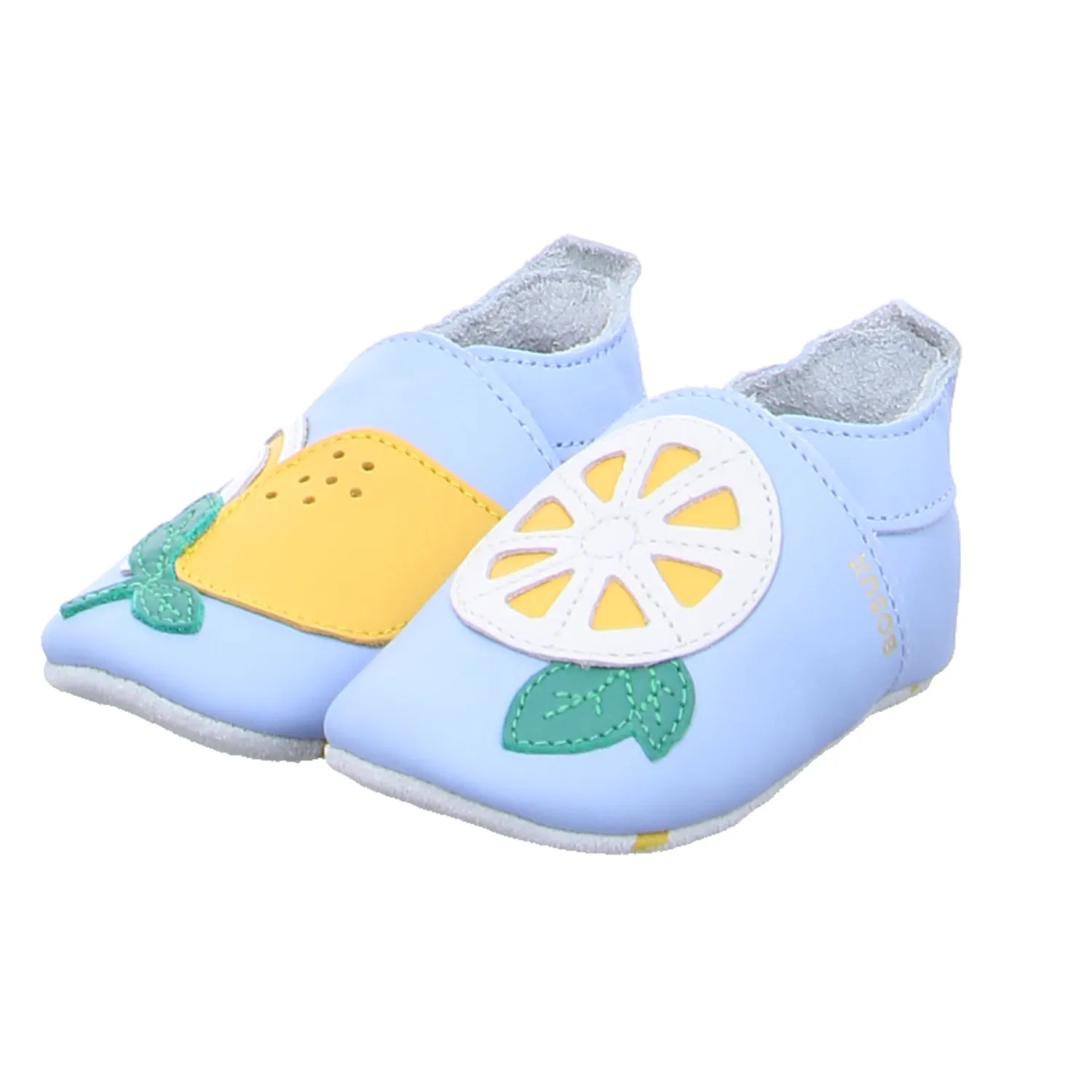 BOBUX Krabbelschuh Hellblau Leder  soft sole