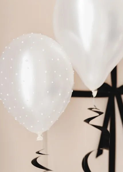 Witte Ballon Stickers Parels 3-6mm 440st