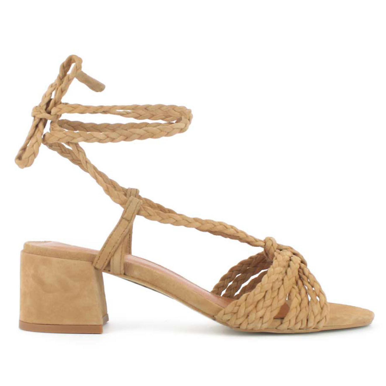 Jonak Sandales en Velours de Cuir Archimede beiges