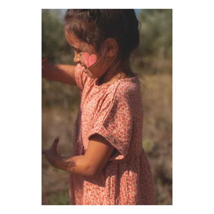 Marlot Paris Robe Molly Léopard x Smallable | Rose poudré