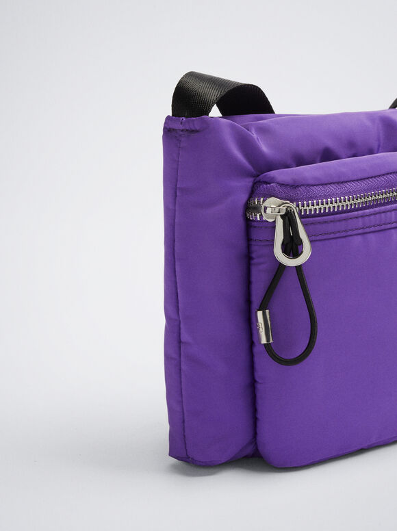 Bolsa de ombro em nylon - Violeta