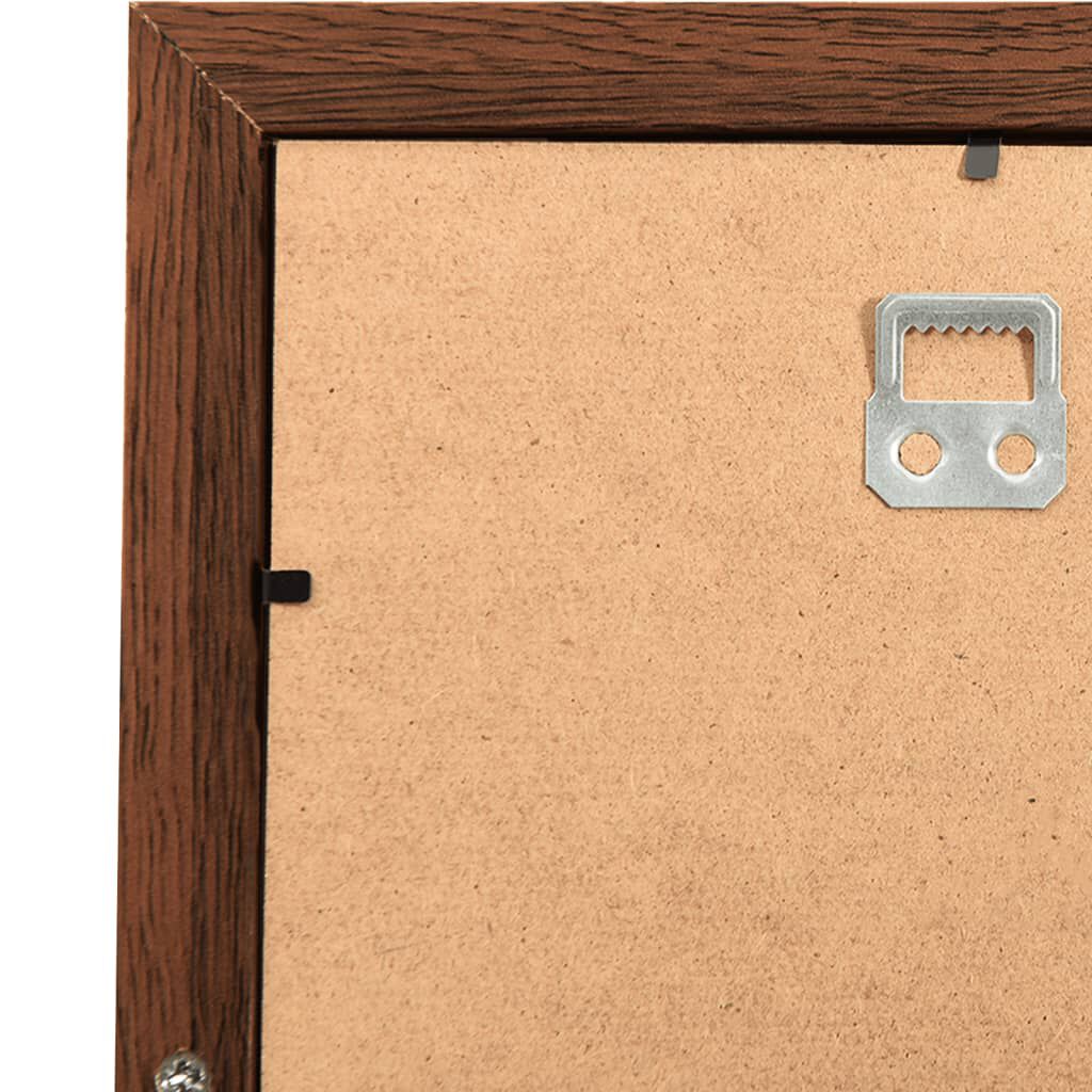 vidaXL Fotolijst 10x15 cm voor 10 foto's, donkerbruin, MDF