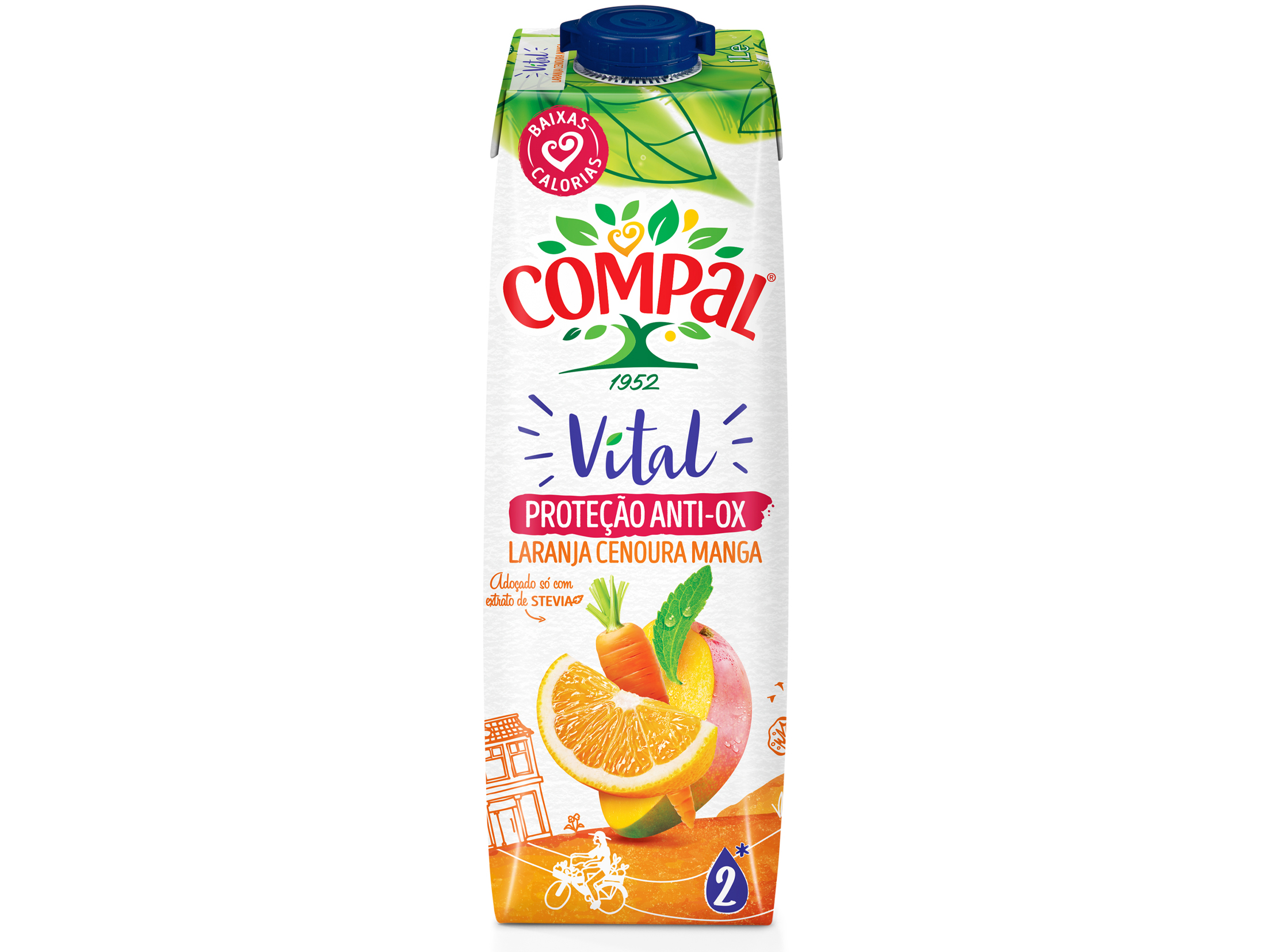 NÉCTAR COMPAL VITAL LARANJA CENOURA E MANGA 1L