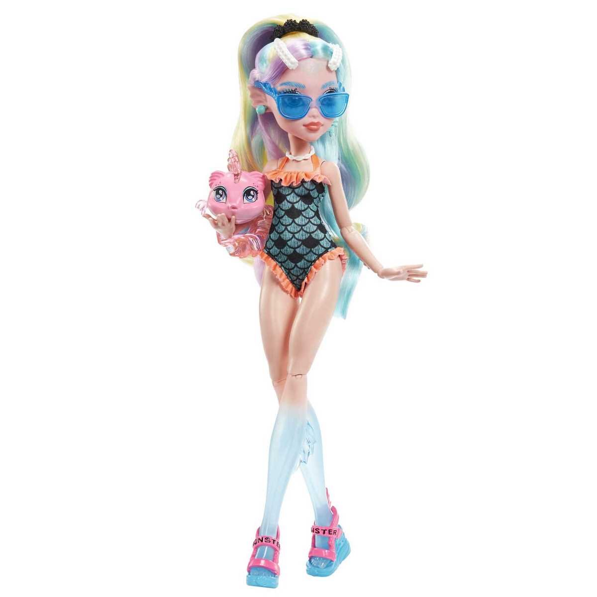 Monster High - Poupée mannequin Lagoona et piranha
