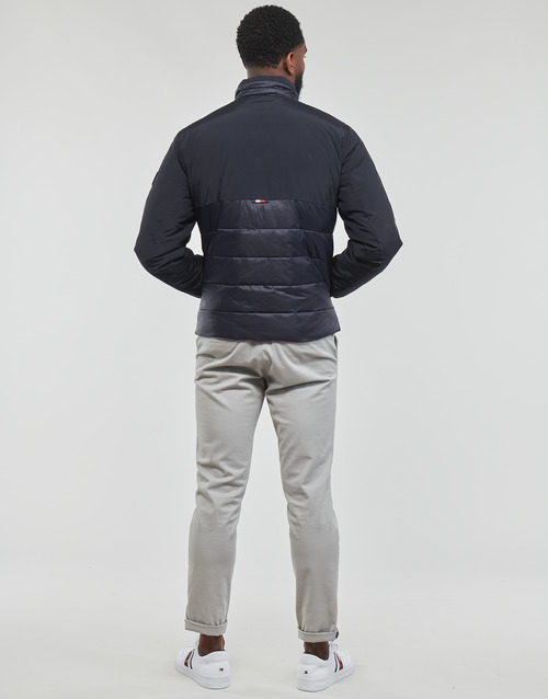 Tommy Hilfiger - MIX MEDIA STAND COLLAR JACKET - Marine