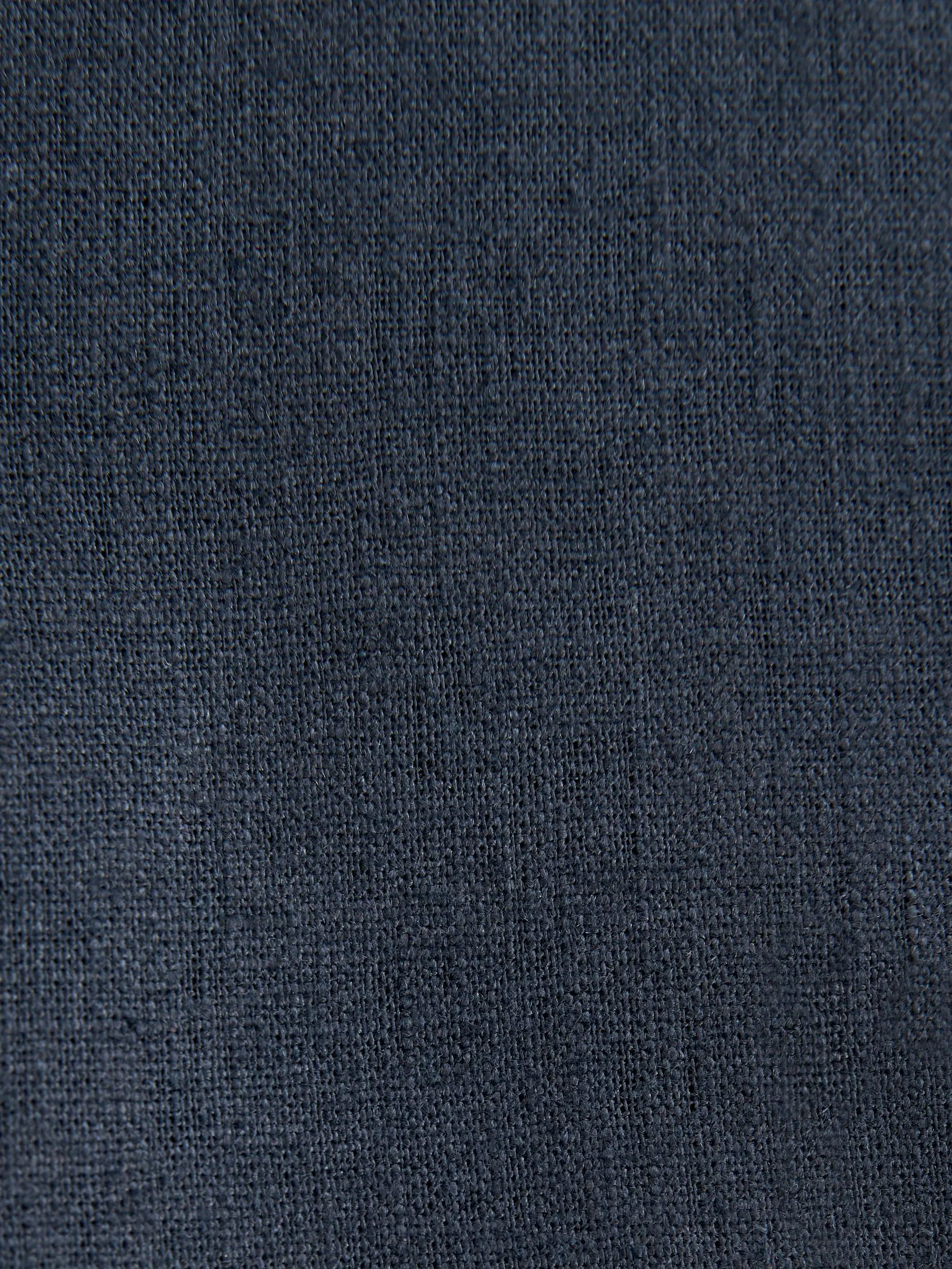 Donkerblauw - Normale Pasvorm - Blazer van linnenmix