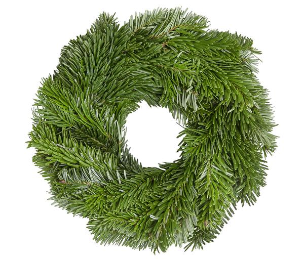 Adventskranz aus Nordmann-Tanne, einseitig