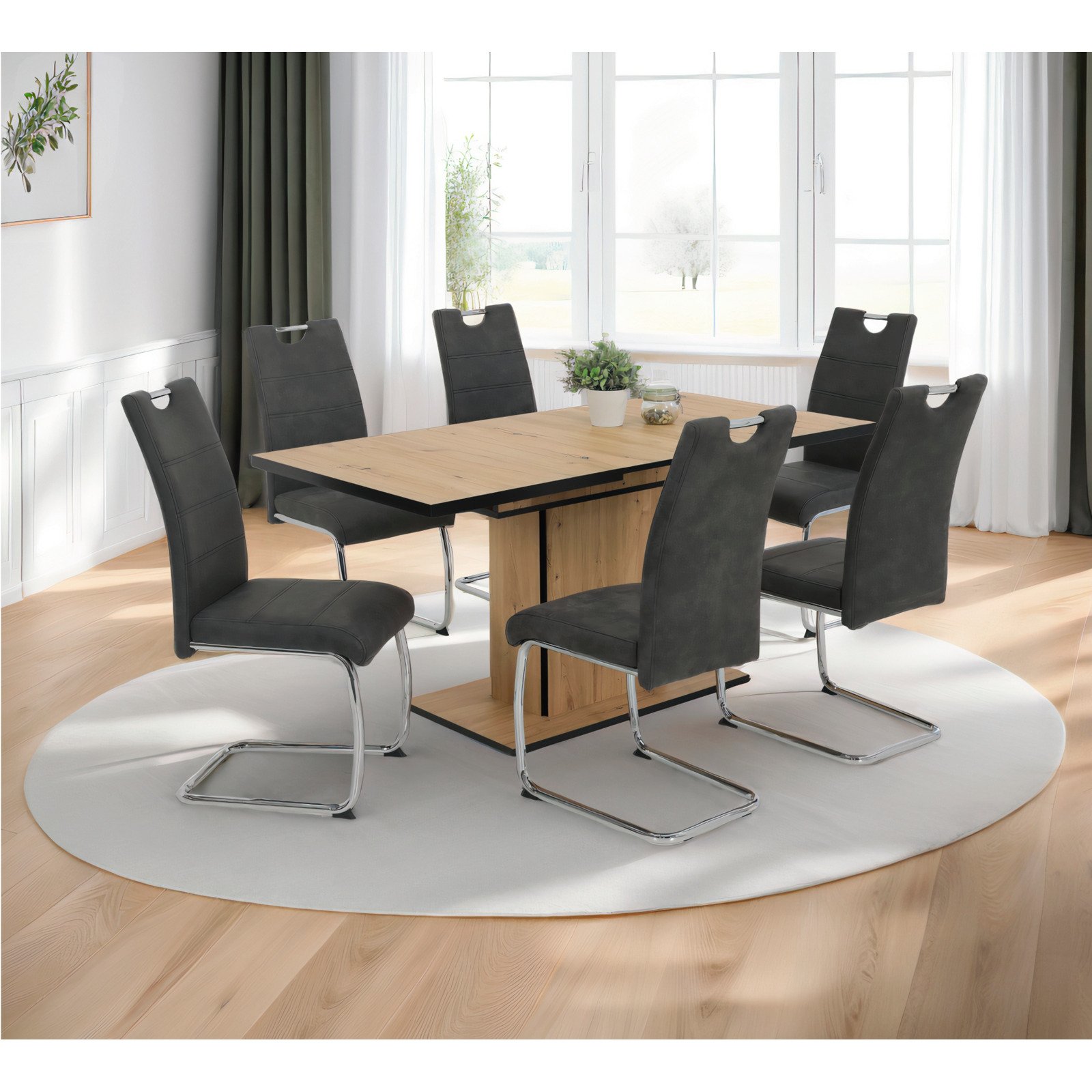 Tisch Ariana Dekor Eiche Artisan 120/160 x 76 x 80 cm