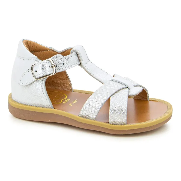 Pom d'Api Sandales Poppy Xexe | Argenté