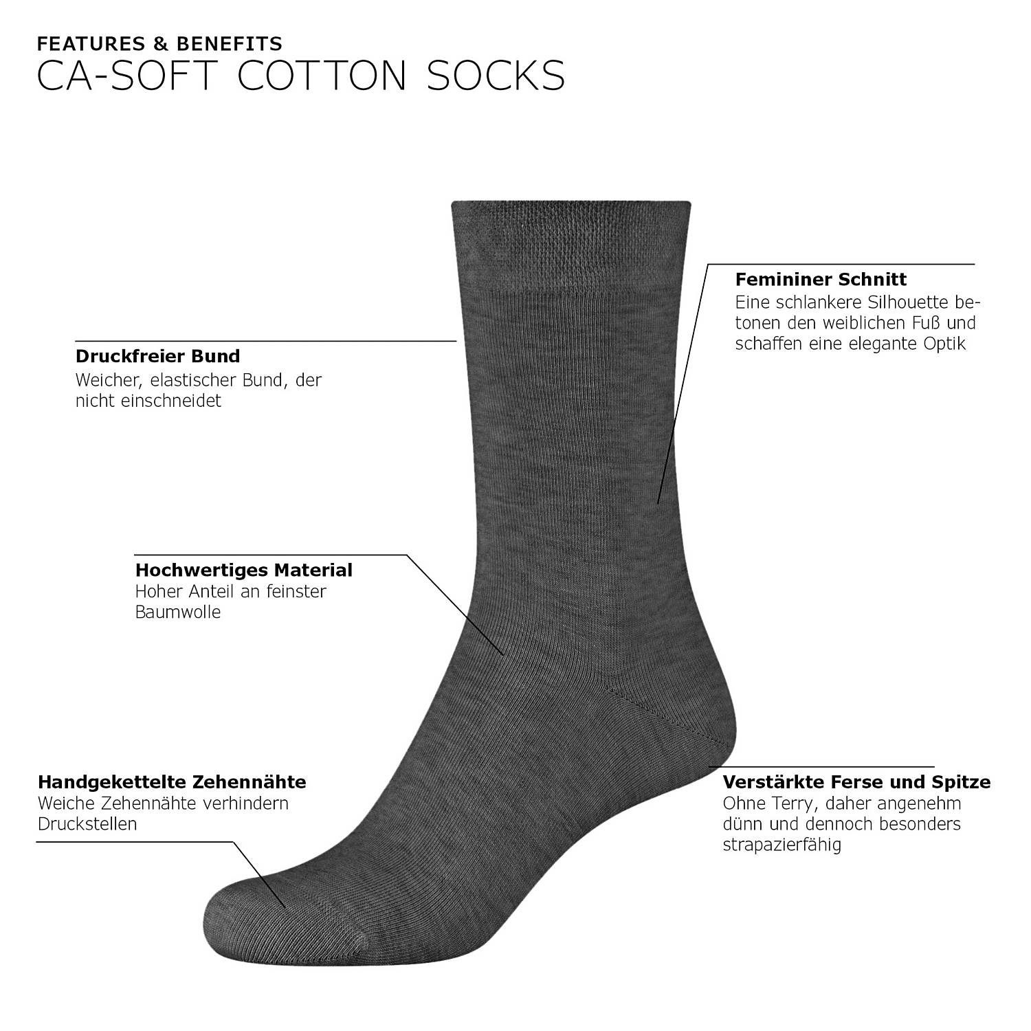 Camano Damen-Socken 2 Paar