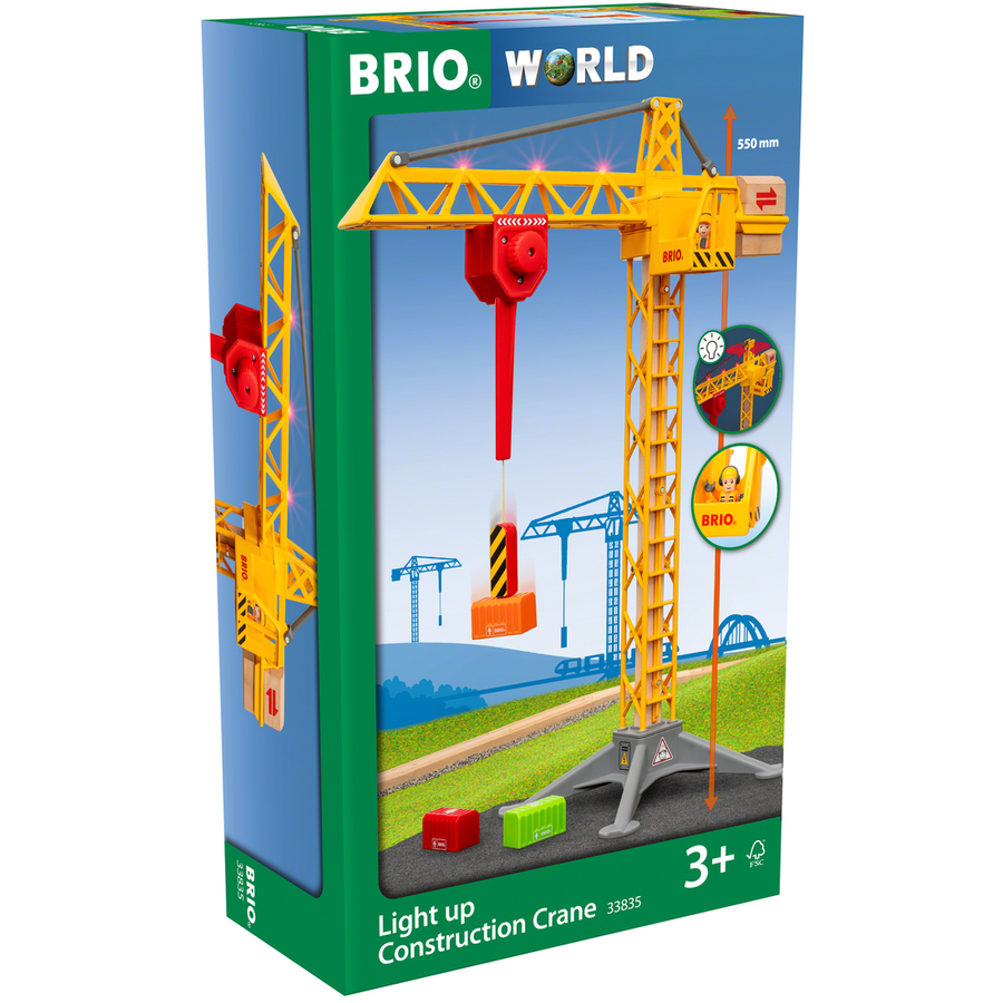 BRIO® WORLD Großer Baukran mit Licht