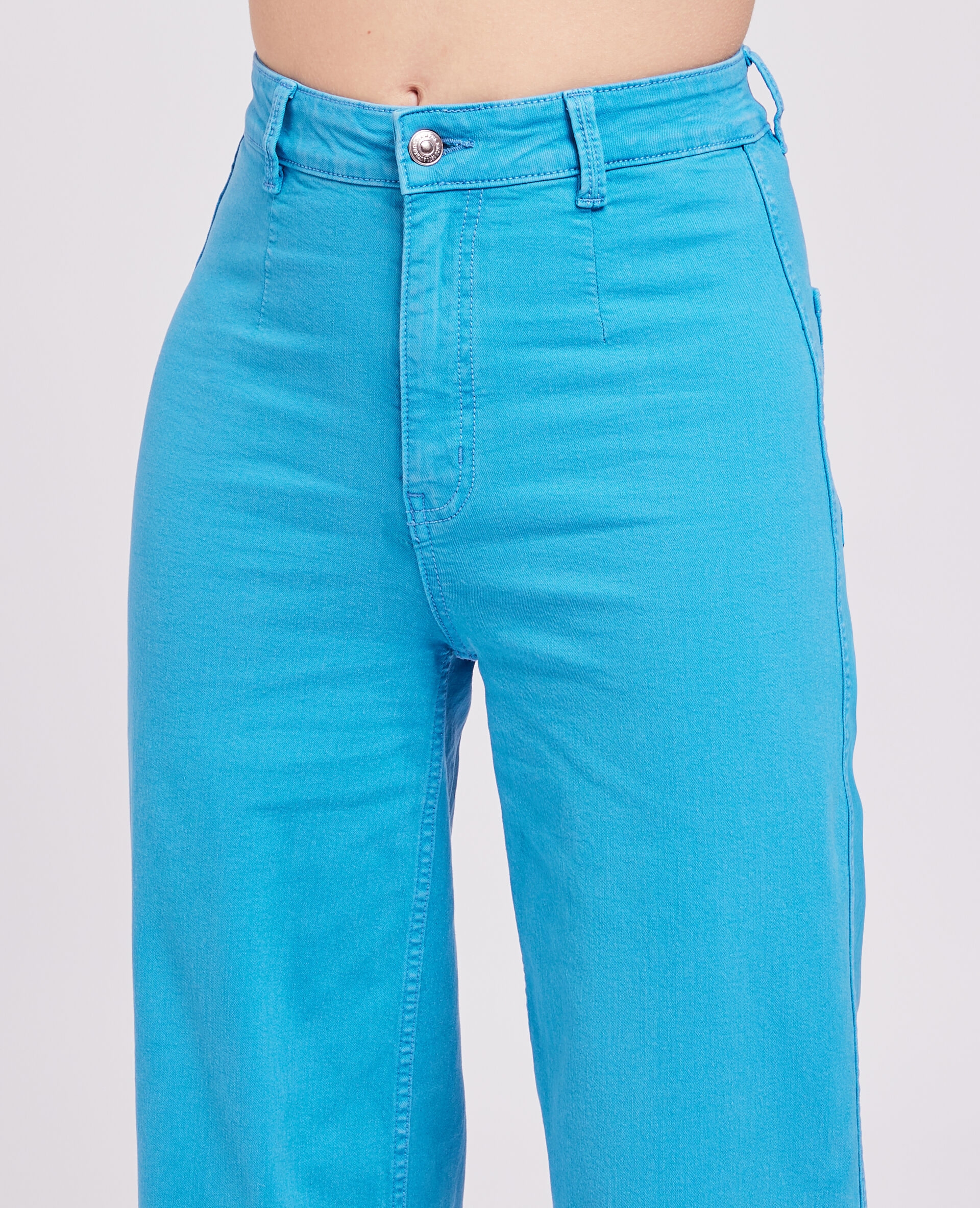 Jean large uni - Bleu