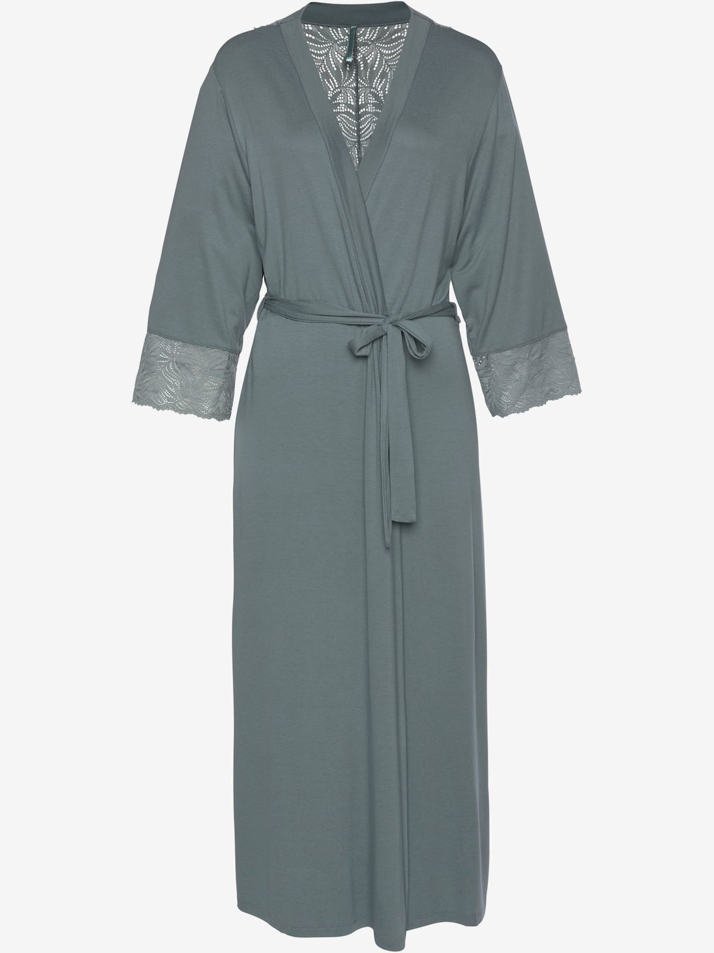 Élégant kimono maxi avec détails en dentelle