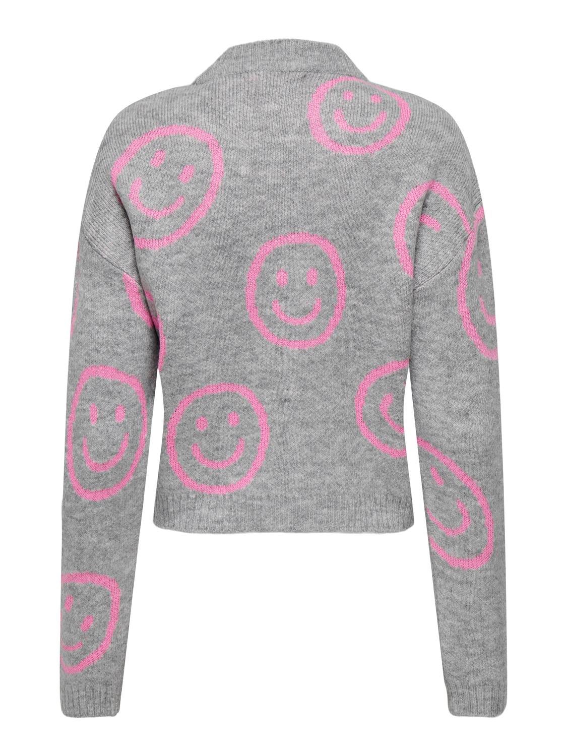 ONLHAPPIE Strickpullover Light Grey Melange