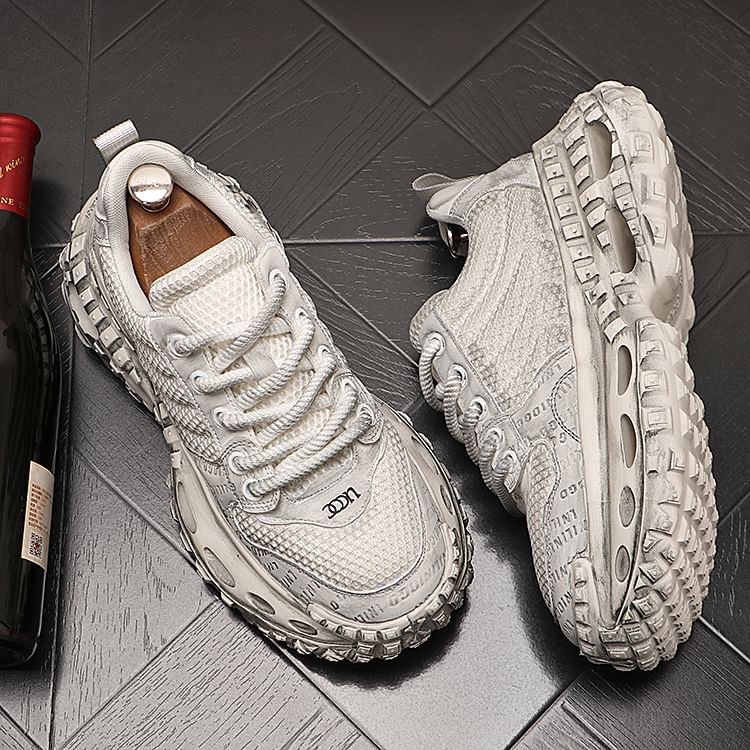 Mr Ozera - Veterschoenen met letters en platform