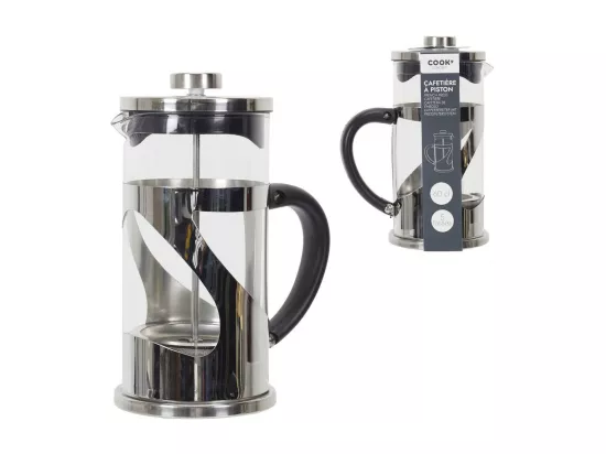 Cafetière à piston en métal - 60 CL - Gris