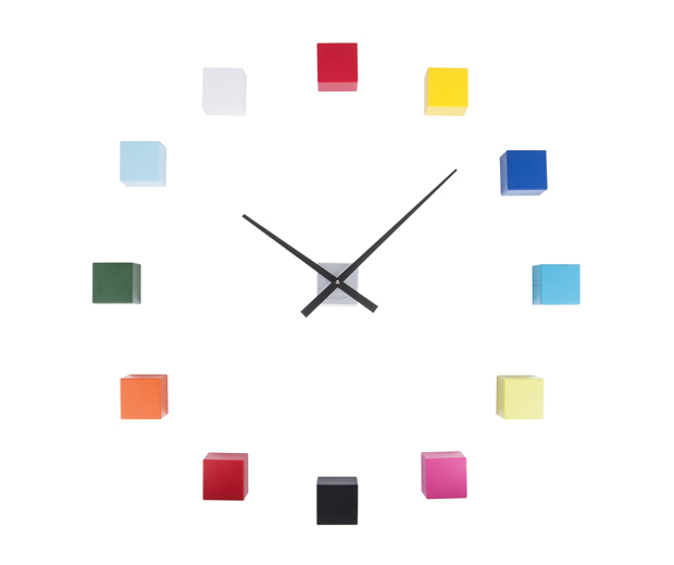 Wall clock DIY Cubic multi colour