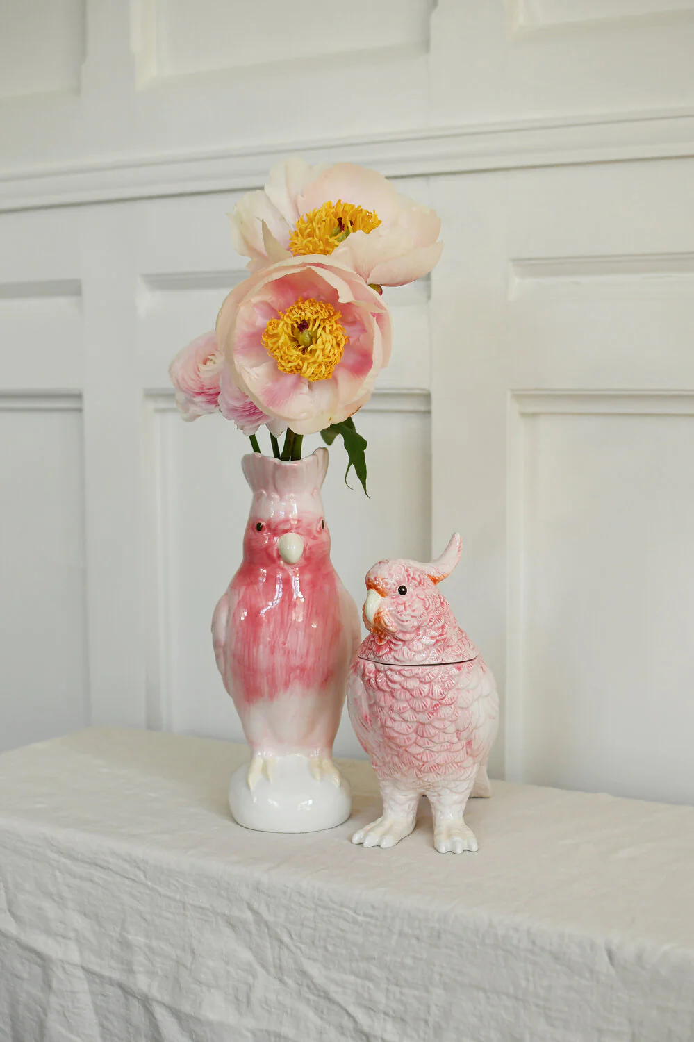 Bahne Interior  Papegøje krukke, rosa - H23,5cm