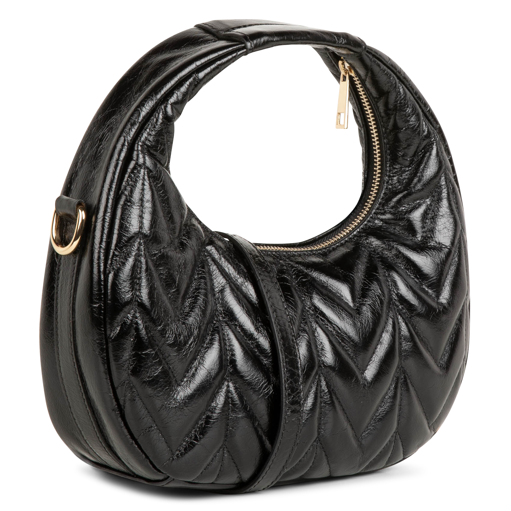 ELISABETH - Sac à main en cuir matelassé | Noir