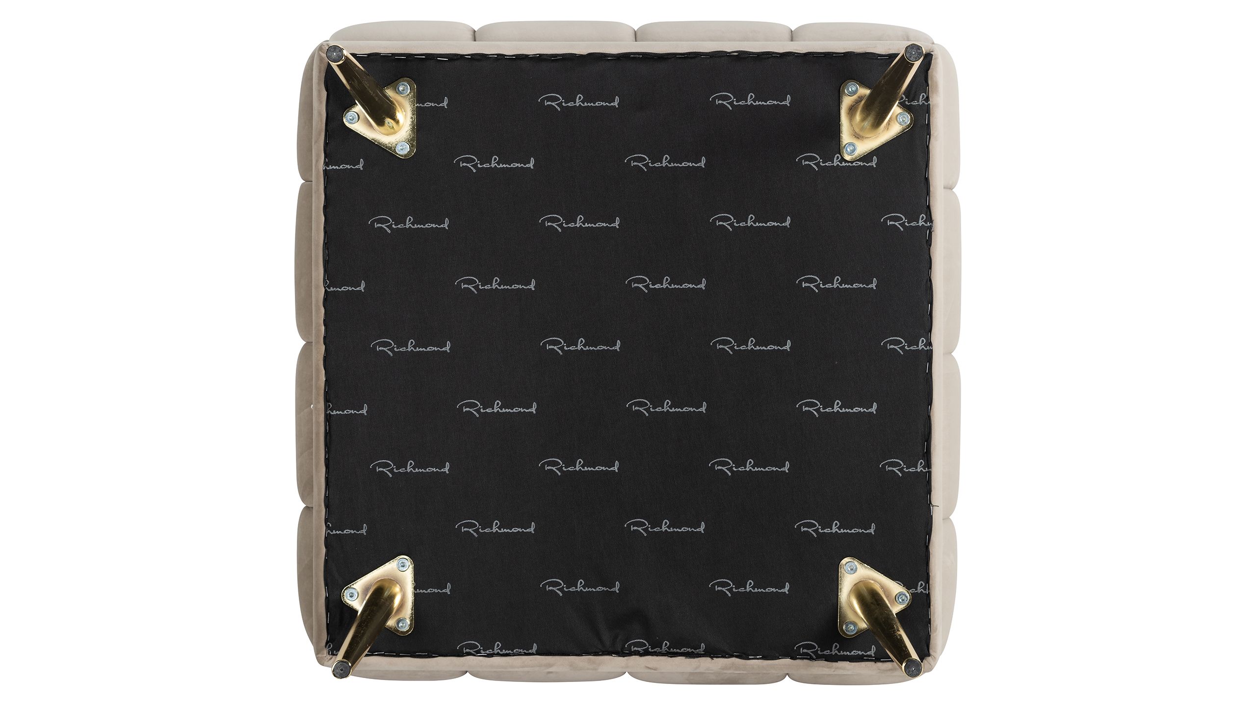 Poef 211257 Khaki Velvet Huxley B76 x D76 x H50 cm