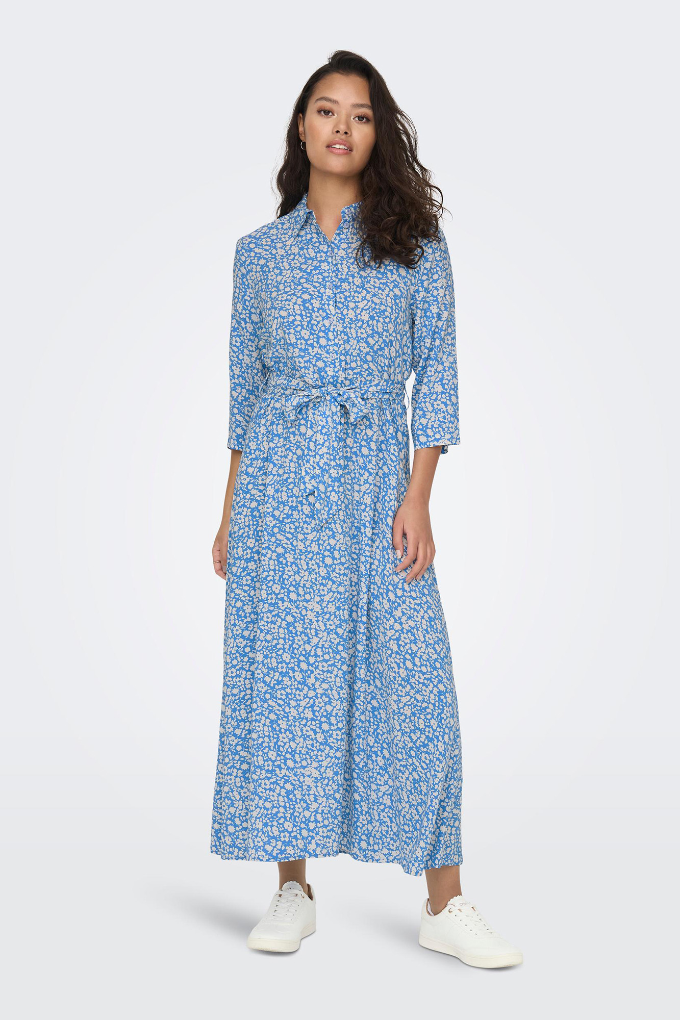 Vestido curto estilo camisa