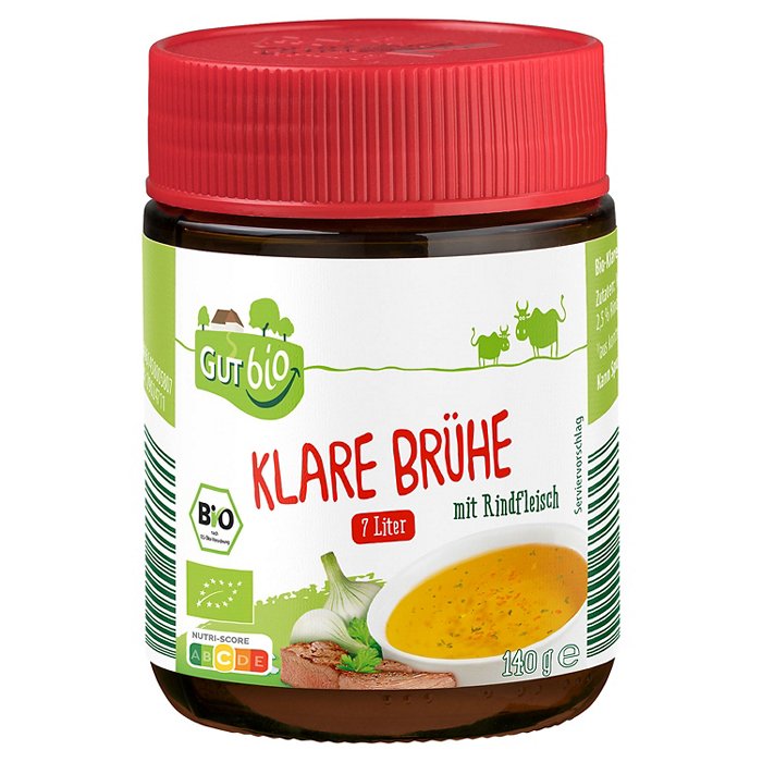 GUT BIO Bio-Brühe im Glas 140 g, Rind