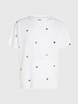 Camiseta de corte relaxado com bordado de arquivo