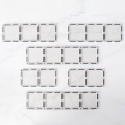 Connetix Magnetiske Byggeklosser Clear Rektangel 12 Deler