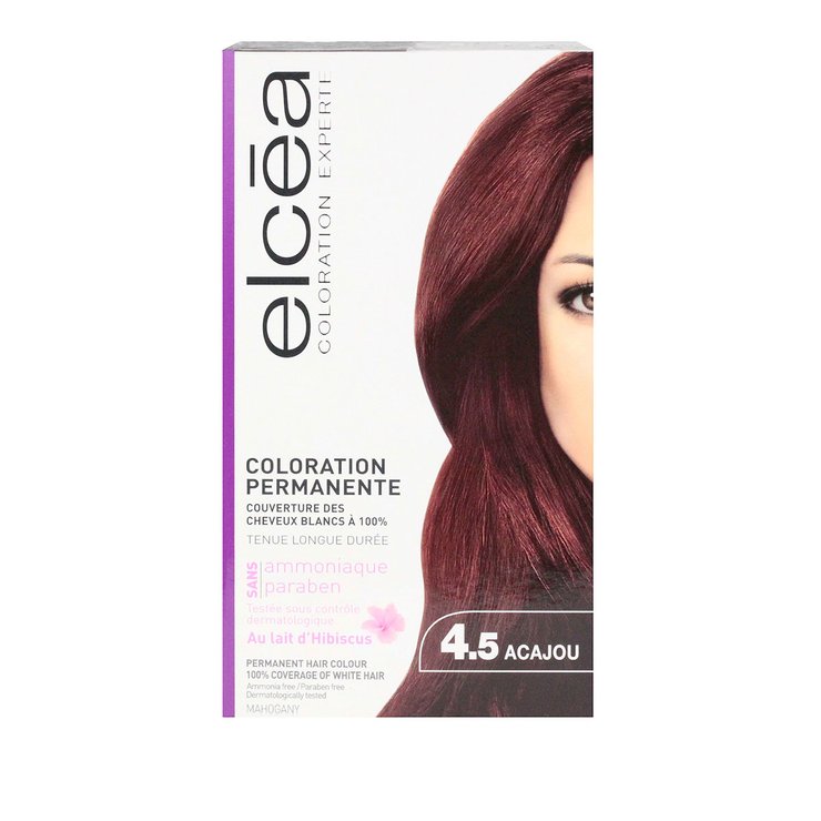 Coloration permanente couleur 4.5 acajou
