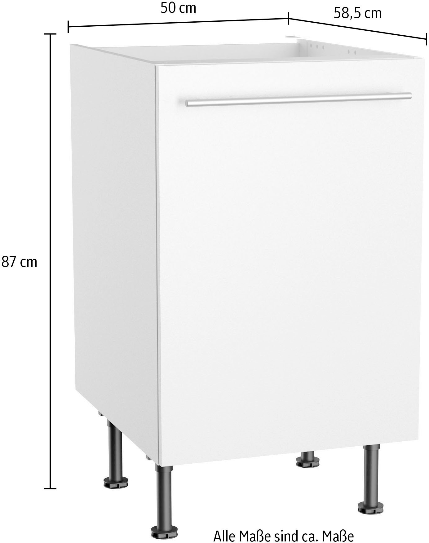 KOCHSTATION Spülenschrank »KS-Bern2« Breite 50 cm, 1 Tür