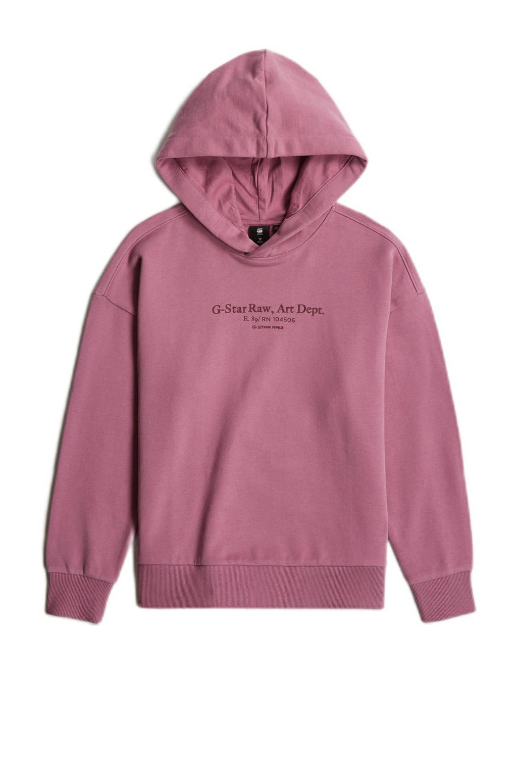 G-STAR hoodie hdd sweater b met tekst oudroze