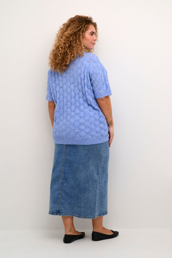 Kaffe Curve KCnalene Knit Pullover Vista blue melange
