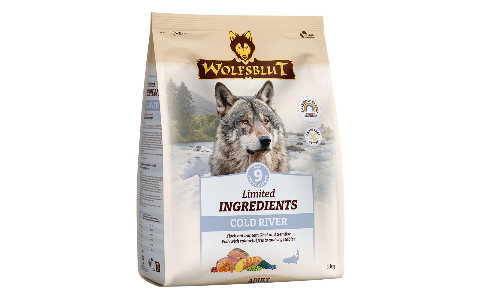 Trockenfutter Adult Cold River 1 kgAlleinfuttermittel für erwachsene Hunde