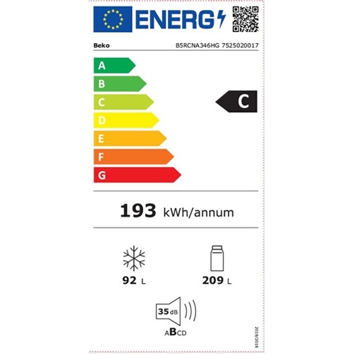 Réfrigérateur congélateur en bas Beko B5RCNA346HG
