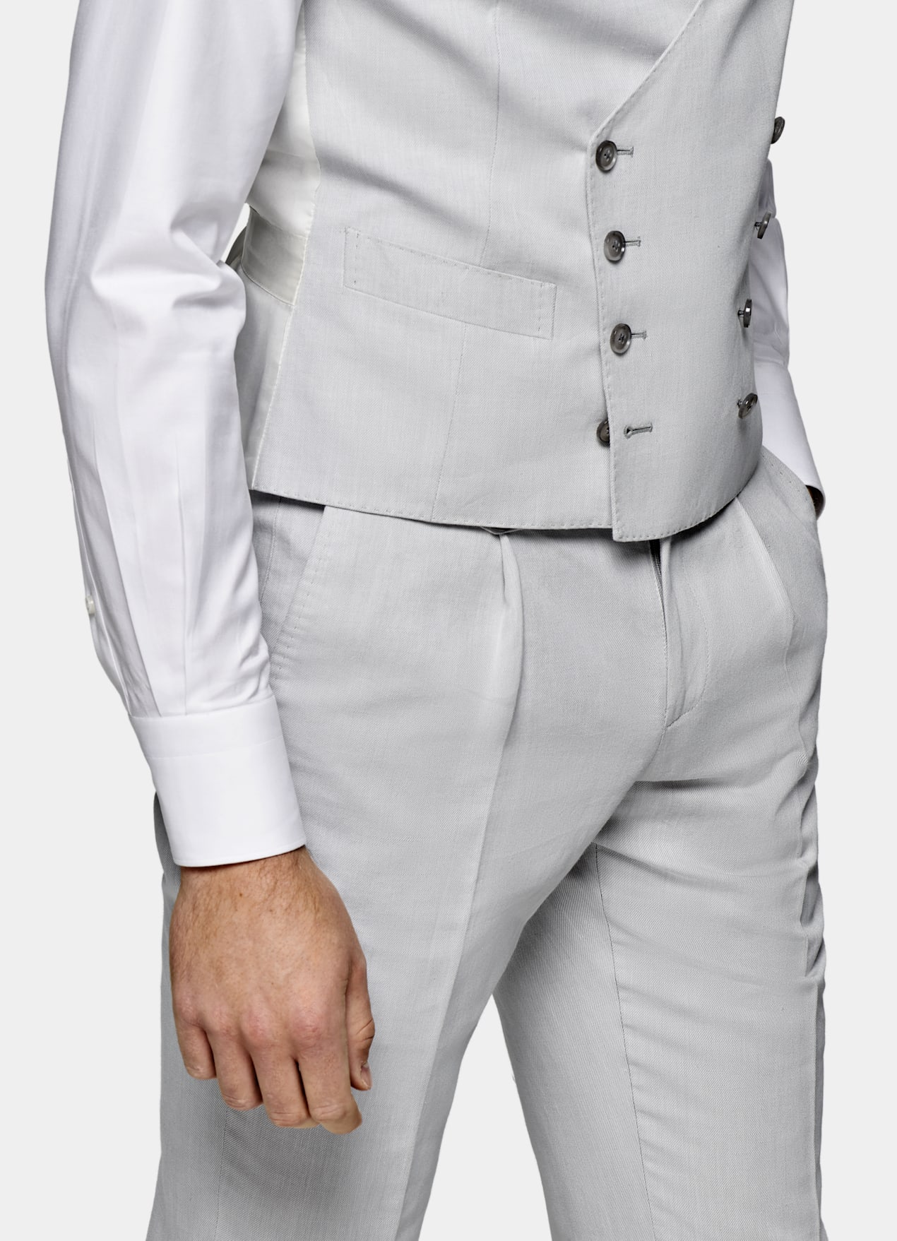 Gilet de costume gris clair