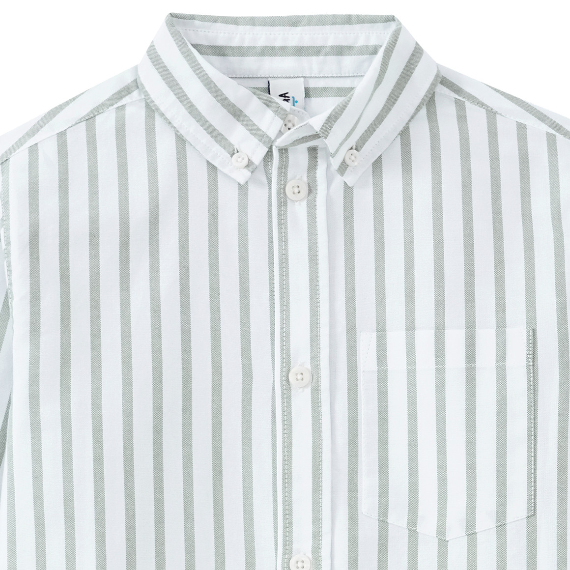 Yigga Jungen Hemd mit Streifen oliv / weiss