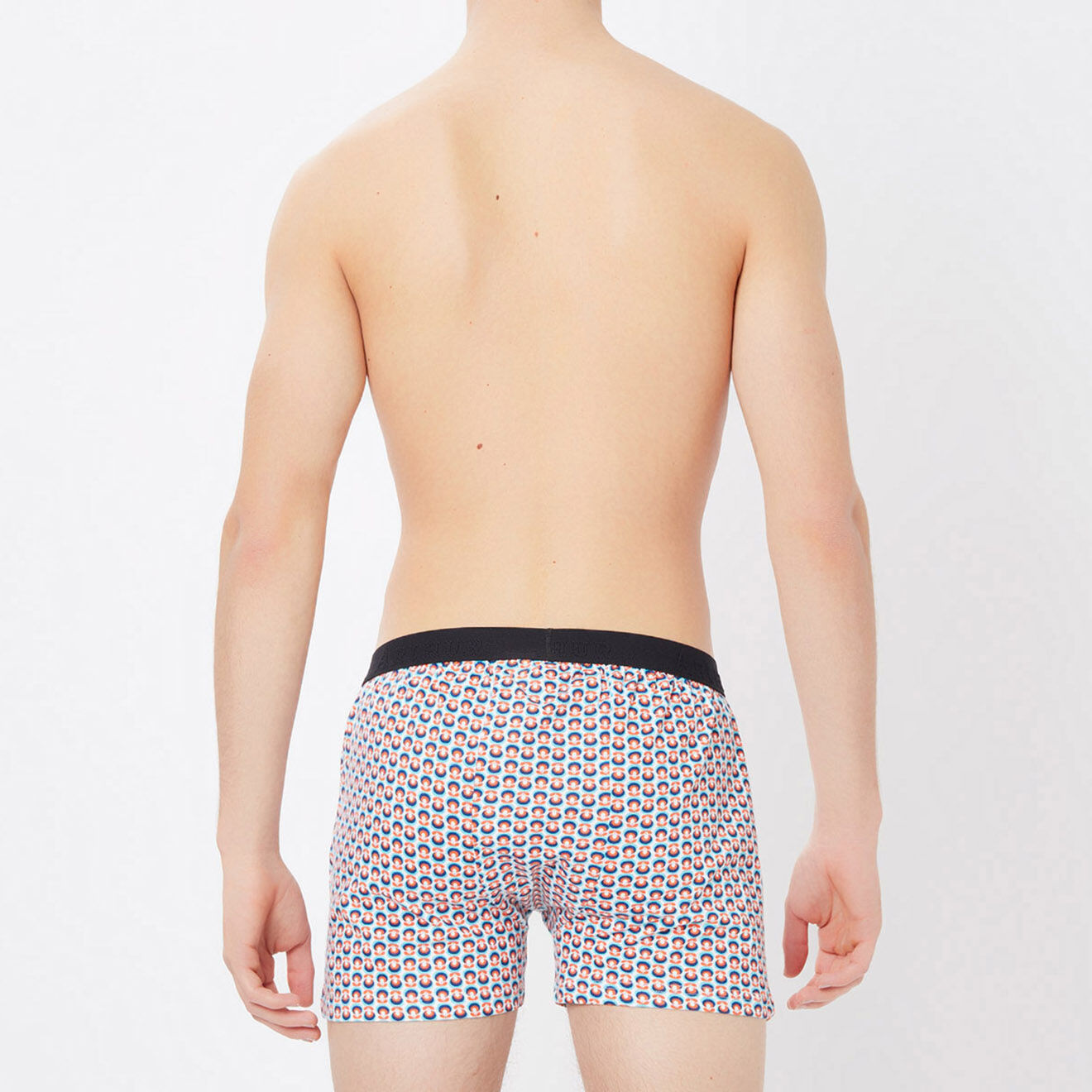 Arthur Boxer imprimé orange/bleu