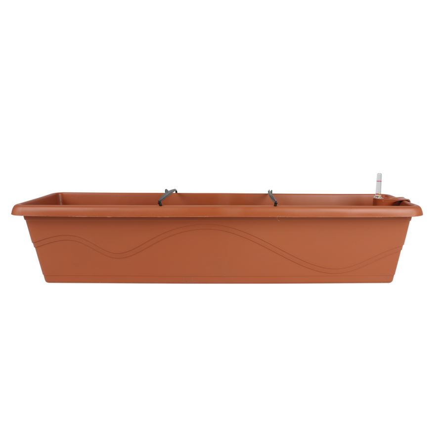 Blumenkasten Extra Line mit Bewässerungssystem 79x16,5x20,5cm Terrakotta