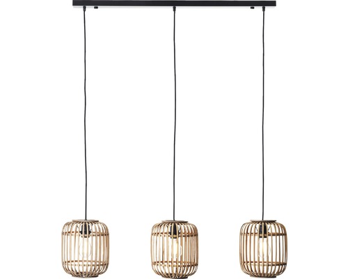 Hanglamp, 3-lichts, HxL 125x105 cm, naturel/bruin