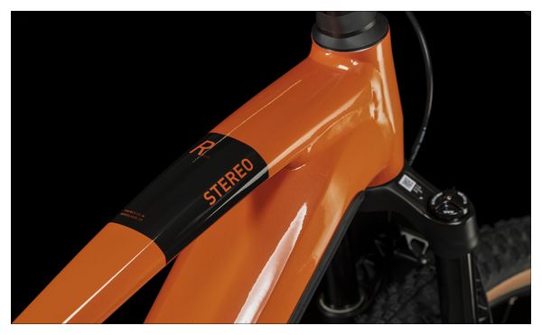 VTT Électrique Tout-Suspendu Cube Stereo Hybrid 120 Race 750 Shimano Deore/XT 12V 750 Wh 27.5'' Orange Spark