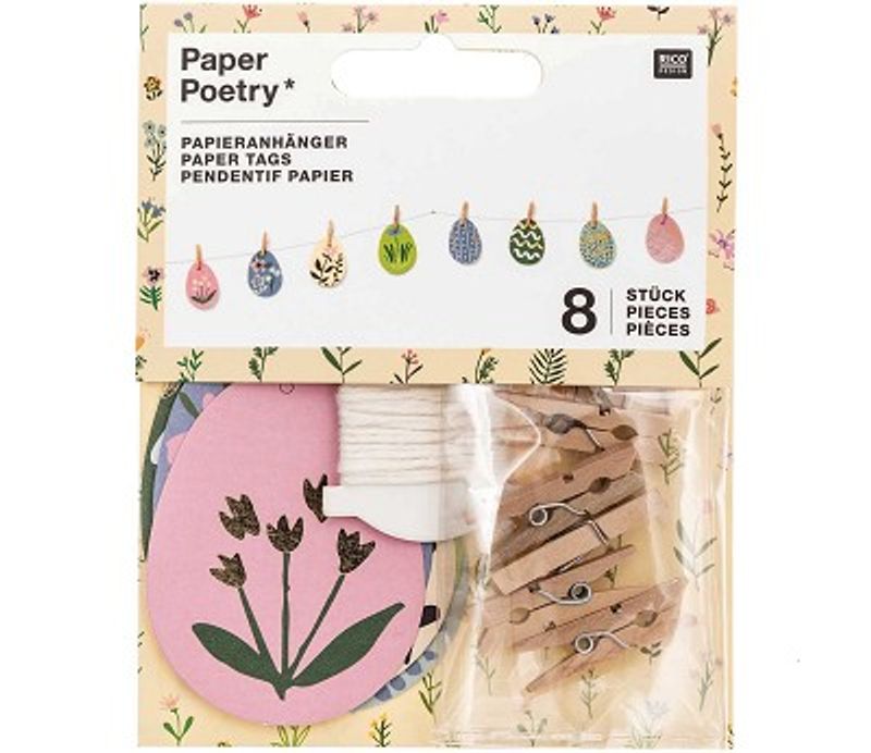 Rico Design Girlander med Påskeegg i Papir