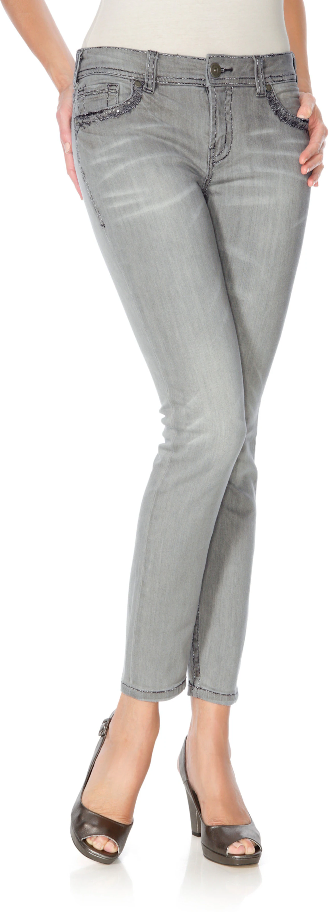 heine Röhrenjeans in grey denim