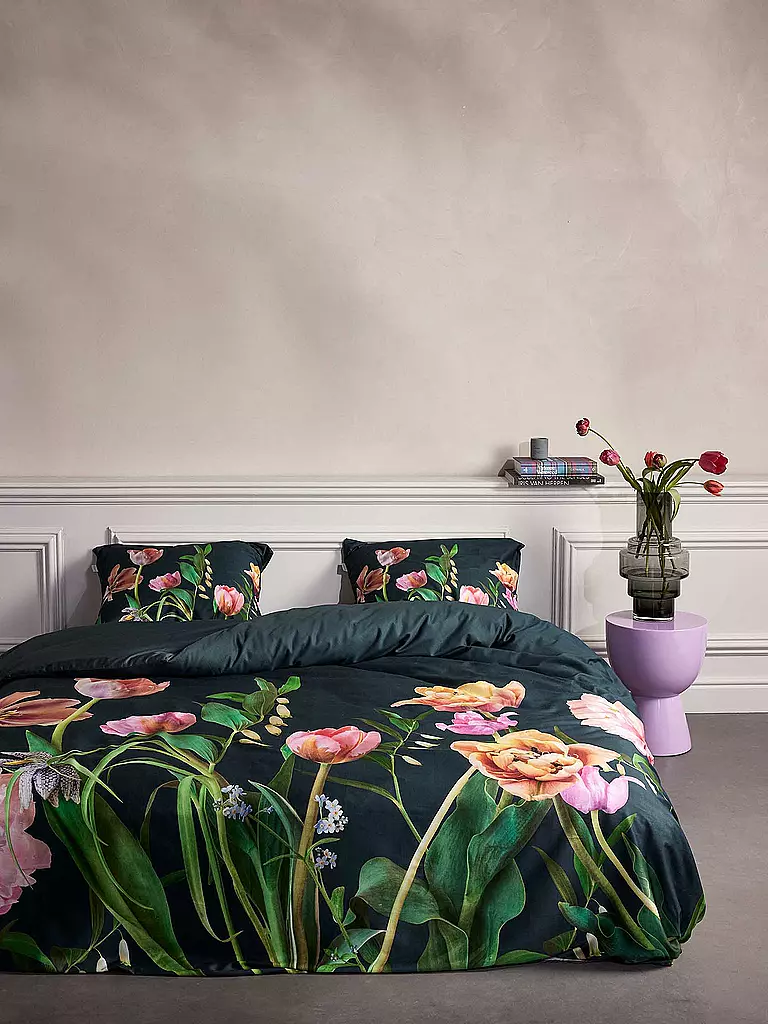 ESSENZA Satin-Bettwäsche ELOISE 70x90cm/140x200cm Slate Grey  petrol