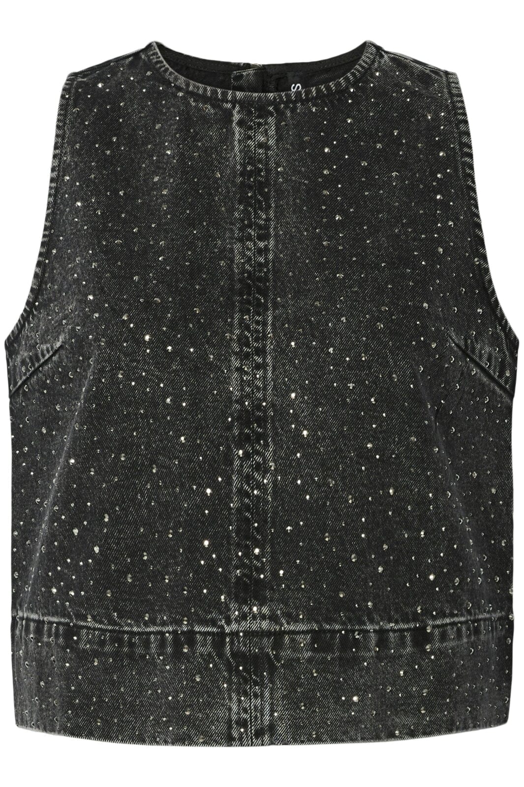 Pieces Pcnoel Sl O-Neck Denim Top Fsy