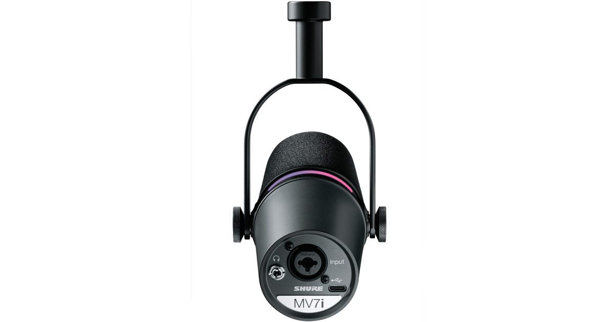 SHUREMV7i Slimme Microfoon & Interface  (Zwart)