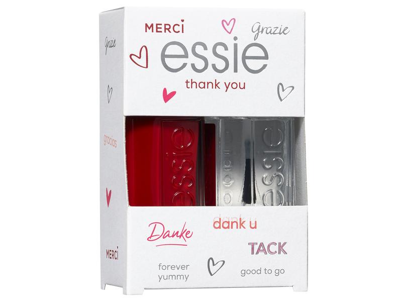 essie Geschenkset essie Geschenkset 3 thank you Essie Nagellacke setzen die Trends von morgen und erzielen fantastische Farbergebnisse. Die innovative Textur kombiniert mit puren Mikro-Pigmenten, stärkt die Nägel sofort und gleicht Unebenheiten aus.