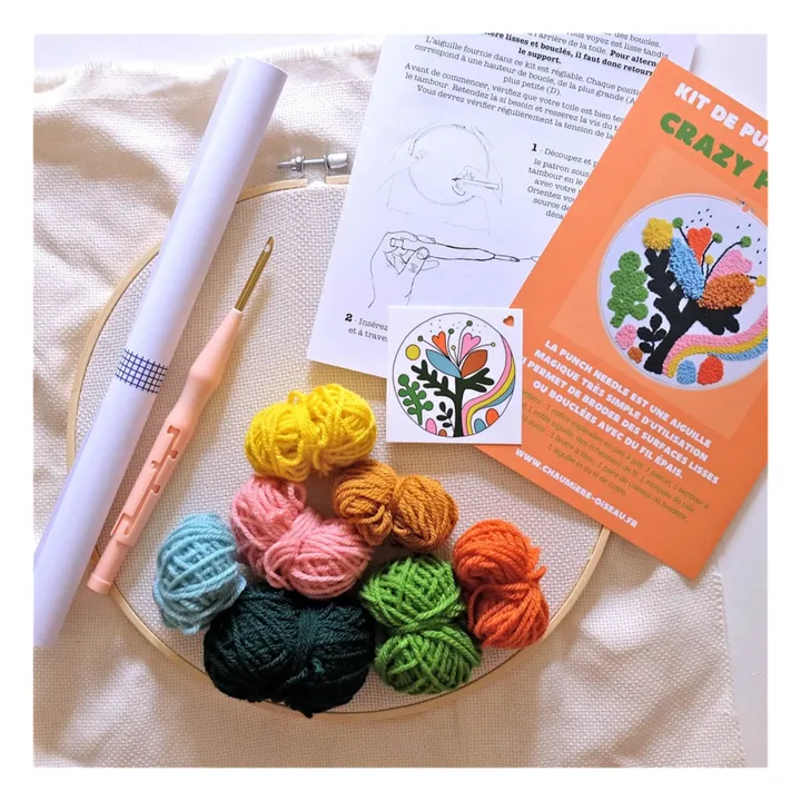 Chaumière Oiseau Kit DIY Punch needle Crazy Prairie